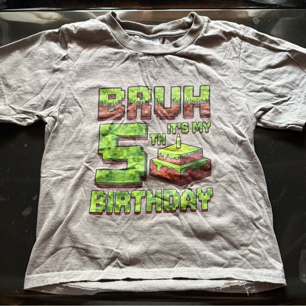 Minecraft 5th Birthday Shirt
